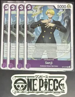 4 x One Piece OP12-070 R Sanji - English - Foil - Playset - NM/M - Image 1