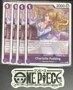 4 x One Piece OP12-071 R Charlotte Pudding - English - Foil - Playset - NM/M - Image 1