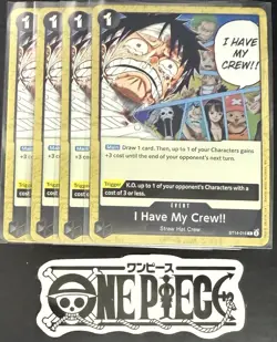 4x One Piece ST14-016 C I Have My Crew!! - ENG - Regular - Playset - TCG - NM/M - Image 1