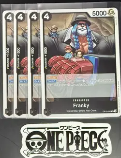 4x One Piece OP10-090 R Franky - English - Foil - Playset - TCG - NM/M - Image 1