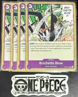 4 x One Piece OP12-078 UC Brochette Blow - ENG - Regular - Playset - NM/M - Image 1