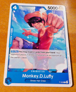 ONE PIECE ENGLISH CARD GAME CARTE Monkey.D.Luffy P-055 PROMO EN JCC MINT - Image 1