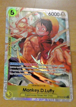 ONE PIECE ENGLISH CARD GAME HOLO CARTE Monkey.D.Luffy ST13-015 SR EN MINT - Image 1