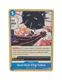 Gum-Gum King Cobra OP11-059 A Fist of Divine Speed One Piece TCG Card - Image 1