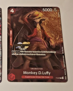 One Piece Card Game Carte Championship Holo Monkey Luffy P-007 Alt English Mint - Image 1