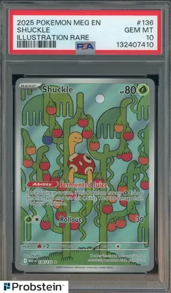 2025 Pokemon MEG EN Shuckle Illustration Rare PSA 10 GEM MINT - Image 1