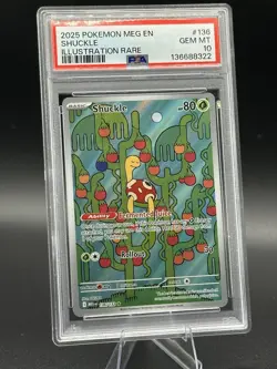 🔥Pokemon SHUCKLE 136/132 PSA GEM/MINT Mega Evolution ILLUSTRATION RARE🔥 - Image 1