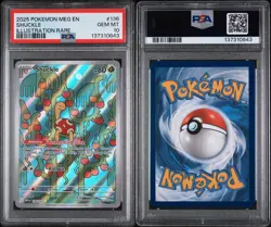 PSA 10 Gem Mint Shuckle Illustration Rare #136 Pokemon Mega Evolution 2025 - Image 3