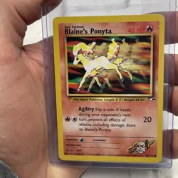 Pokemon Gym Heroes Card 63/132 Blaine's Ponyta Nintendo NM Vintage Card WOTC TCG - Image 1