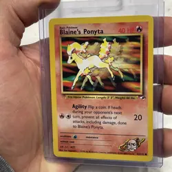 Pokemon Gym Heroes Card 63/132 Blaine's Ponyta Nintendo NM Vintage Card WOTC TCG - Image 2