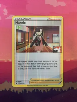 Pokemon Card Marnie Prize Pack Holo Rare 169/202 Near Mint - Image 1