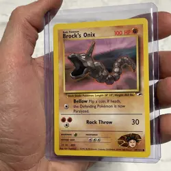 Brock's Onix 69/132 Pokemon Gym Heroes Unlimited NM Vintage Nintendo Card WOTC - Image 2