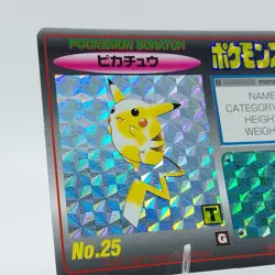 Pikachu No.25 Pokemon Scratch Card Prizm Holo TOMY 1997 Japanese Pokemon A+ - Image 2