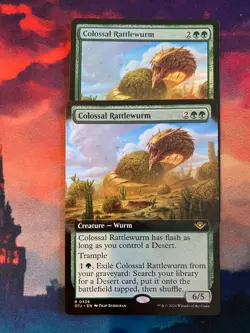 MTG Outlaws of Thunder Junction Colossal Rattlewurm x 2 - Image 1