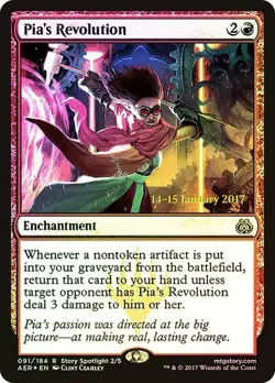 Pia's Revolution - AER Prerelease Magic Promos - FOIL - combo artifact commander - Image 1