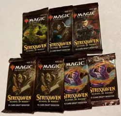7- Magic the Gathering Strixhaven School of Mages Draft Booster Packs Sealed 🔥 - Image 1