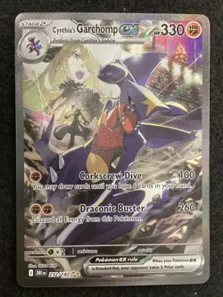 Pokemon TCG SV10: Destined Rivals #232/182 Cynthia's Garchomp ex NM - Image 1