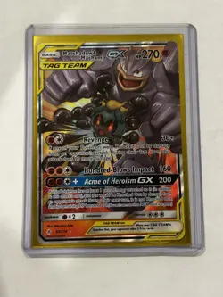 Pokemon Marshadow & Machamp GX TAG TEAM 82/214 Unbroken Bonds Holo Ultra Rare - Image 1