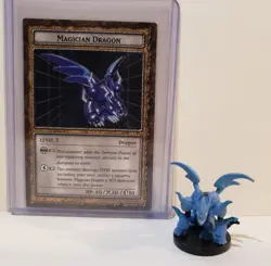 Yugioh Dungeon Dice Monsters DDM Magician Dragon B2-06 English Card & Figure Lot - Image 1