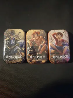 One Piece Tin Pack Set Vol 2 Set of 3 | TS-02 OP-13 | Factory Sealed | Bandai - Image 1