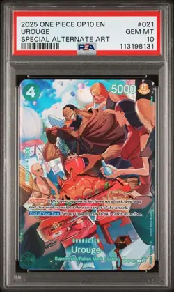 One Piece GRADED 2025 Urouge 021 OP10 SP Special Alternate Art GEM MINT PSA 10 - Image 1
