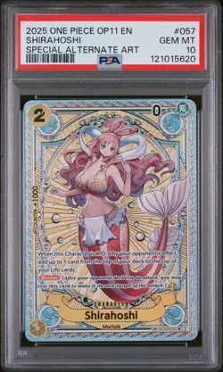 One Piece GRADED 2025 Shirahoshi 057 OP11 SP Special Alternate GEM MINT PSA 10 - Image 1