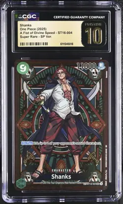 Shanks SP ST16-004 Foil One Piece OP11 English CGC Pristine 10 - Image 1