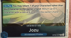 Jozu OP08-047 Two Legends Rare Foil English -One Piece TCG- Near Mint - Image 3