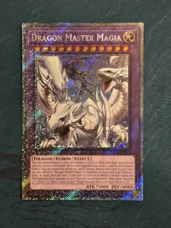 YUGIOH! Dragon Master Magia RA04-EN055 Platinum Secret PSR 1st NM BLUE EYES - Image 1