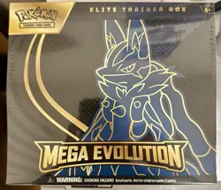 Pokemon TCG SEALED Mega Evolution Elite Trainer Box (ETB) - Lucario 2025 NM/NEW - Image 1