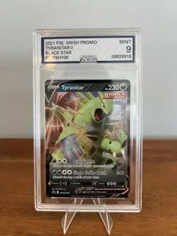 MINT 9 - Tyranitar V SWSH109 Black Star Promo HOLO Rare Pokemon Card CGC - Image 1