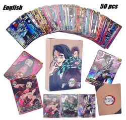 Demon Slayer Display Box Pack 50 Pcs TCG Manga Colorful Flash Cards Sealed - Image 1