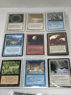 Magic The Gathering Binder Page Card Lot Vintage 90 + Cards Mixed LP-NM - Image 2