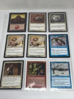 Magic The Gathering Binder Page Card Lot Vintage 90 + Cards Mixed LP-NM - Image 4