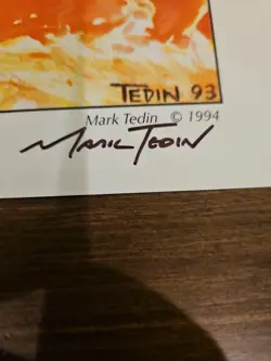 Magic The Gathering Sol Ring Glossy Print Signed Mark Tedin MTG Rare - Image 3