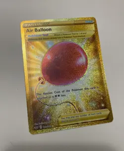 Pokemon TCG Sword & Shield Base Air Balloon Card 213/202 Secret Rare Gold NM - Image 2