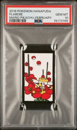 Pokemon Flabebe Rare Pokemon Hanafuda Card Mario Pikachu TCG - PSA 10 Gem Mint - Image 1