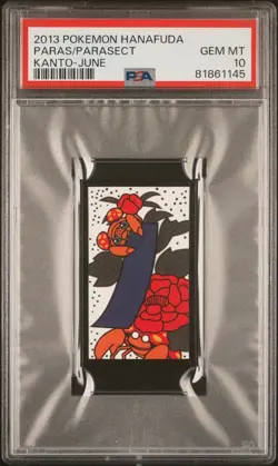 Pokemon Parasect & Paras Rare Pokemon Hanafuda Card TCG - PSA 10 Gem Mint - Image 1