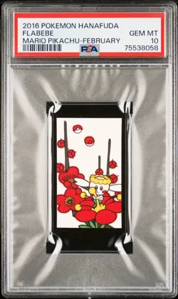 Pokemon Flabebe Rare Pokemon Hanafuda Card Mario Pikachu TCG - PSA 10 Gem Mint - Image 1