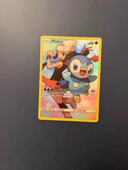Pokemon TCG Piplup 239/236 Cosmic Eclipse Holo Secret Rare Full Art Card - Image 1