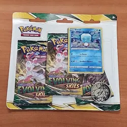 Pokemon TCG Sword & Shield Evolving Skies 3 Pack Blister + Umbreon Promo Card - Image 1