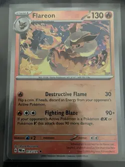 Pokemon TCG Flareon Poke Ball Pattern 013/131 SV: Prismatic Evolutions NM - Image 1