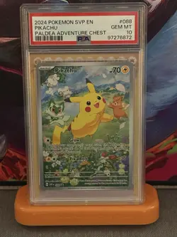 Pokemon Pikachu #88 Black Star Promo English 2024 SV Paldea PSA GEM MINT 10 - Image 1
