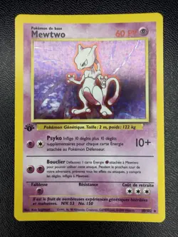 🔥1999 POKEMON CARD FRENCH BASE SET 1. EDITION MEWTWO HOLO RARE MT 9 BGS🔥 - Image 3