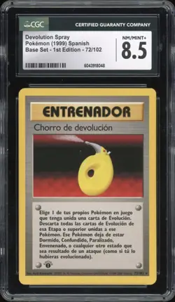 1999 Pokemon SPANISH 1st Edition Base Set Return Jet 72/102 CGC 8.5 - Image 1