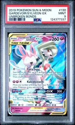 GARDEVOIR/SYLVEON GX #130 PSA 9 2019 MINT POKEMON SM UNBROKEN BONDS - Image 1