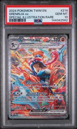 Pokemon 2024 Greninja ex 214/167 SIR Twilight Masquerade GEM MINT PSA 10 - Image 1