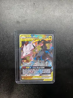 Reshiram & Zekrom GX 157 236 Cosmic Eclipse Holo Pokemon Card - Image 1