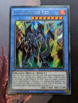 Yugioh DRL2-EN016 -Lord Of The Red Secret Rare 1st Ed - VLP - Image 1