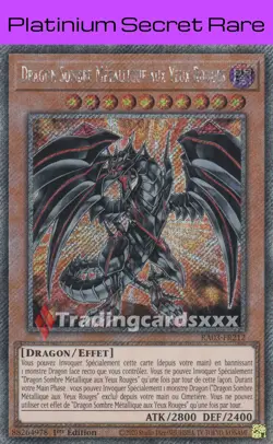 Yu-Gi-Oh! Dragon Sombre Metallique aux Yeux Rouges : PN RA03-FR212 - Image 1